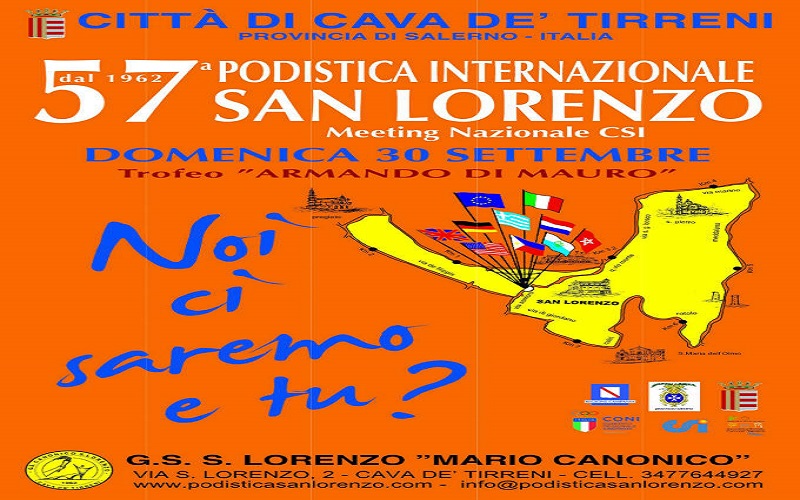 Risultati immagini per Podistica Internazionale San Lorenzoâ, martedÃ¬ 25 settembre la presentazione della 57Âª edizione