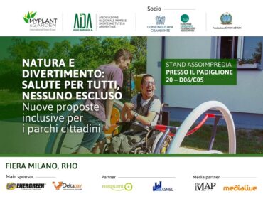 Inclusività nel verde pubblico: al “MyPlant & Garden” di Milano la proposta di Asso.Impre.Di.A. per non escludere nessuno