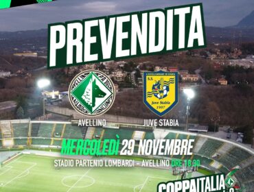 Iniziata la prevendita per la gara di Coppa Italia tra Avellino e Juve Stabia