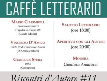 Avellino, domenica 21 aprile undicesimo “Caffè Letterario” con tre autori protagonisti