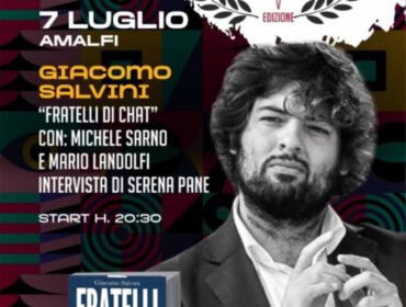 Ad Amalfi la presentazione del libro “Fratelli di Chat” con l’autore Giacomo Salvini