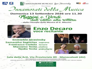 “Innamorati della Musica”, a settembre tre appuntamenti tra teatro, storia e grande musica