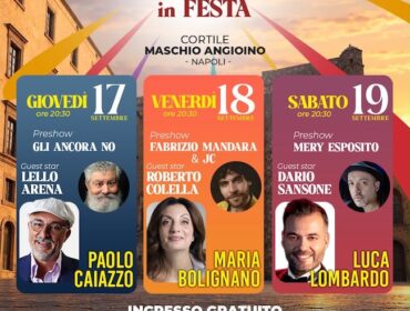 Cortile in Festa, al Maschio Angioino tre serate ad ingresso gratuito tra musica, teatro e comicità