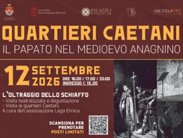 Alla scoperta dei Quartieri Caetani con visite teatralizzate e Franco Cardini al Palazzo Bonifacio VIII