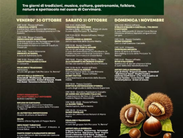 Cervinara, al via la 45ª Sagra della Castagna del Partenio: tre giorni di tradizione, cultura e sapori a Borgo Castello