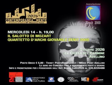 Avellino, la musica classica incontra i giovani talenti: alla ex Chiesa del Carmine prosegue “Contemporanea…mente 2026”