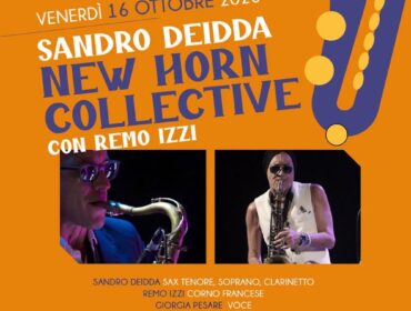 Venerdì 16 ottobre Sandro Deidda “New Horn Collective” con Remo Izzi a Il MORO di Cava de’ Tirreni